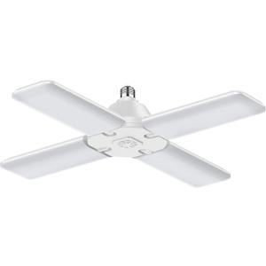 Feit Electric LED Garage Light, 4 Panel Adjustable Screw-in LED Shop Light Bulb, E26 Base, 12000 Lumens, Non-Dimmable, 5000k Daylight, Garage Ceiling Light, White, ADJ12000/5K/LED