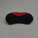 Bespilow Patented Dual-Layer Cervical Neck Roll Pillow-Comfort Top + Firm Memory Foam Base,Ergonomic Contour Support,Cooling Breathable Case- Relieves Neck Pain from Office,Travel,Sleep& Poor Posture (Black&red)