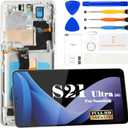Incell For Samsung Galaxy S21 Ultra 5G LCD Screen Replacement For Samsung S21 Ultra 5G Display for SM-G998U SM-G998b/DS Ddigitizer Replacement Touch Screen Repair Part With Frame (Silver)