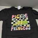 Pickle Princess Groovy Funny Pickle Girl Cucumber T-Shirt Small