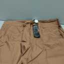 JWM Linen Dress Pants for Men Summer Casual Beach Lightweight Comfy Trousers Travel Vacasion Pants with Zipper Pocket 30" 32" Dark Khaki Size 40
