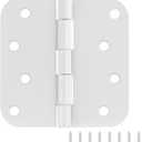 Design House Door Hinges for Interior Doors 6-Pack 4-inch x 4-inch  Rounded 5/8-inch Radius Steel Door Hinge  Painted White  Fits Standard Doors  Design House 189621