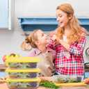 6 Cup Rectangle Silicone Storage Cover Lids Replacement for Pyrex 7211-PC Glass Bowls, (Container not Included) 2 Pack, Microwave, Dishwasher and Freezer Safe