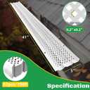 PPOLB Gutter Guards 5 Inch, Aluminum Leaf Filter Rain Gutter Covers with Screws Included, 32 PCS 108FT DIY Gutter Protection System, Heavy Duty, Fits Any Roof or Gutter Type (White Painted)