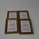eletecpro 5x7 Picture Frames Set of 4, Vintage Gold Photo Frames with Glass, Displays 4x6 Photo with Mat or 5x7 without Mat for Tabletop or Wall Decor, Gold