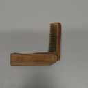 Striking Viking Folding Wooden Comb for Men - Sandalwood Switchblade Beard Comb for Grooming and Styling - Use Dry or With Oils & Balms