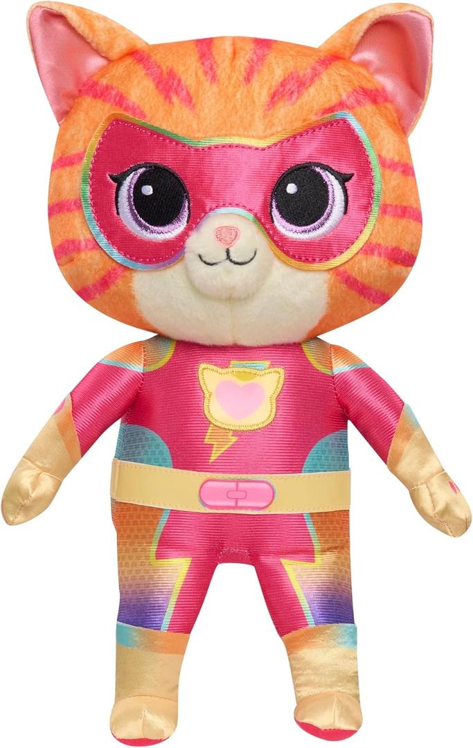 Disney Junior SuperKitties Su-Purr Charged Ginny to The Rescue Lights and Sounds 12-inch Figure, Kids Toys for Ages 3 Up by Just Play (Medium)