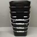 Mumufy 5 Pcs 3.5 Gallon Square Food Grade Bucket with Lid, Black
