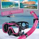 Snorkeling Gear for Adults Kids, Dry-Top Snorkel Set, 180Panoramic Wide View Diving Mask Breathing Freely Snorkel Mask for Snorkeling Scuba Diving Swimming Travel