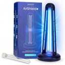 AirShield+ UV Light Sanitizer for Whole Room, UVC Lamp with Remote Control, 3 Timer Settings & Auto Safety Shutoff, Spare Bulb Included, Portable Ultraviolet Light for Home & Office
