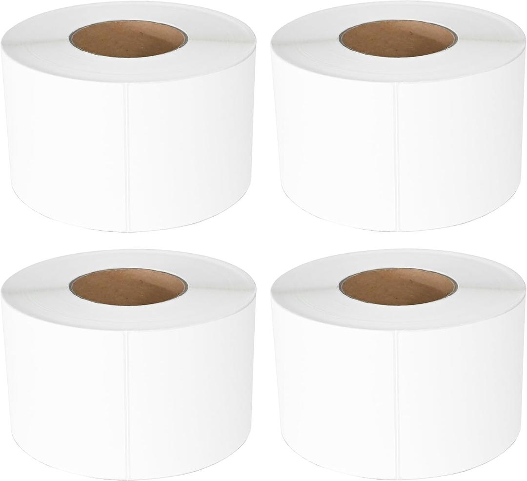 LLIKED 4000 Thermal Labels 4" x 6" Perforated Industrial Thermal Shipping Labels with 3" Core, (Commercial Grade)