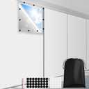 100% Blackout Curtains for Bedroom 118" x 57" Portable Blackout Shades Film No Drilling Travel Black Out Blinds Sun Light Blocker Window Cover Black Out Curtains for Nursery Dorm Room, White