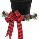 Christmas Tree Topper Retractable Hat with Bow Pine Cones Tree Topper for Christmas Tree Decoration Home Party Gifts Christmas Indoor Decorations for Home Christmas Decorations Indoor Home Decor