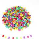 500+ Pieces 9x12mm Big Large Alphabet Letter Beads A-Z Mixed Plastic Shape Loose Beads for Jewelry Making Bracelets Necklaces Key Chains (Colorful)