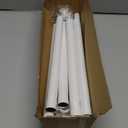 Tension Shower Curtain Rods White Long Curtain Rod 17 to 110 inch Adjustable Spring Tension Curtain Rod No Drilling Tension Rods Stainless Steel Easy to Use for Bathroom Windows Outdoor No Slip