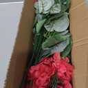 Artificial Geranium Fake Flowers for Outdoors Decoration, 6 Bundles Silk Geraniums Flower UV Resistant Look Real Faux Plants for Outside Planter Front Door Garden Patio Balcony Yard Home, Hot Pink