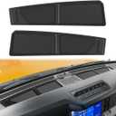 Auovo Dash Cover Tray Fit for Ford Bronco Accessories 2026 2025 2021 2022 2023 2024 Anti-Slip Silicone Dashboard Compartments Mat fit Bronco 2/4-Door Interior Dash Pad Liners 2-pc Set (Black Trim)