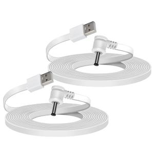 Charge Cable Compatible with Spotlight Cam Battery and Stick Up Cam Battery, 20ft Charge Cord to Power Security Camera Continuously, 2 Pack, White