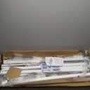 16 Inch White Bed Frame Queen Size, Metal Platform Queen Bed Frame with Anti-Slip Baffles, No Box Spring Needed, Heavy Duty Steel Support, Round Corner Legs, Noiseless, Storage Space