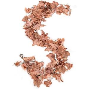 Pink Fall Garland, Fall Garland Maple Leaf, 6FT/PCS for Thanksgiving Christmas Home Outdoor Wedding Decoration (2Pcs) -C Set of 2