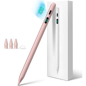 Stylus Pen for iPad 2025-2018 with LED Power Display Fast Charge,Palm Rejection Pencil for iPad 10/9/8/7/6th,11th A16,Air 11/13 M2/M3,Pro 11/13 M4/M5,Pro 12.9",Air 5/4/3,Mini 7/6/5 (rose gold)