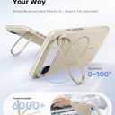 Vihibii for iPhone Air Case Slim, [Compatible with Magsafe], Invisible Camera Stand, Anti-Fading Glow Stylish Case, Military-Grade Protection & Scratch-Resistant Back Phone Cover, 6.5" 2025, White