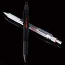 rOtring 600 3-in-1 Multicolor Pen and Mechanical Pencil, Switches Between 2 Ballpoint Pen Fine Point Tips (Black and Red Ink) and 1 Mechanical Pencil Tip (0.5mm Lead), Silver Barrel