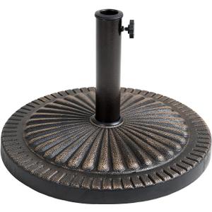 C-Hopetree 40 lb Heavy Duty Round Base Stand for Outdoor Patio Market Table Umbrella, Bronze