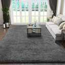 Ophanie Rugs for Living Room, Upgrade Non-Slip Fluffy Soft 5x8 Area Rug, Shag Large Fuzzy Plush Carpets for Bedroom Grey, Shaggy Gray Kids Boys Girls Dorm Nursery Home Decor Aesthetic