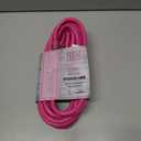 GREATIDE Outdoor Extension Cord with Lighted End, 12 Gauge Heavy Duty 25 FT, 3 Prong Grounded 15 Amp Extension Cord, 12/3 SJTW Waterproof Power Cord for Appliance, UL Listed, Pink