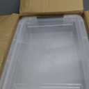 Citylife 3 PCS Plastic Storage Bins with Latching Lids Portable Project Case Clear File Box Stackable Storage Containers for Organizing A4 Paper, Photo, Document, Scrapbook (5QT)