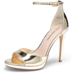 DREAM PAIRS Women’s Single Strap Stiletto Heels, 9.5, NUDE DREAM PAIRS Women’s Single Strap Stiletto Heels, 9.5, NUDE