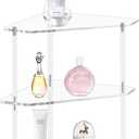 Tasybox Corner Shelf 2 Tier Bathroom Counter Organizer Acrylic Countertop Corner Shelves for Bathroom Kitchen Office Vanity Makeup Spice