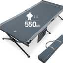 EVER ADVANCED Extra Wide Camping Cot for Adults Oversized XXL Sleeping Cots Folding Cot Bed with Carry Bag, 84.3" L x 41.9" W, Support to 550 lbs