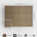 Bumusty Large Cork Board 48" x 36" Alternative - 12 Pack Felt Wall Tiles with 70 Safe Removable Adhesive Tabs, 30 Pushpins, Cork Boards for Walls Pin Board Bulletin Board Office Decor (Earth Brown)