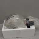 Industrial Semi Flush Mount Ceiling Light, 800 Lumen LED Bulb Included, Seeded Glass Shade Farmhouse Light Fixture for Hallway Corridor Kitchen Bathroom Bedroom Passway (Large)