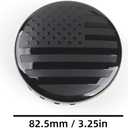 4Pcs for Chevrolet 3.25 in 83mm Black American USA Flag Wheel Center Caps Covers HubCap fit Most 18"&20"&22" Rims for Suburban Silverado Tahoe & GMC Sierra Yukon Denali 22837060 9596403 (Black)