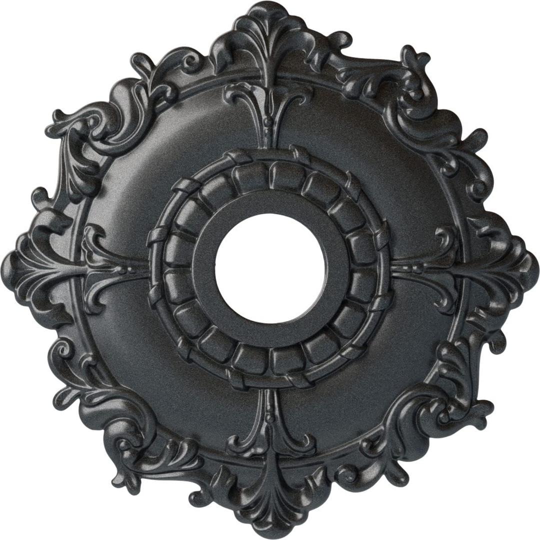 Ekena Millwork CM18RLPES Riley Ceiling Medallion, Pewter (Pewter (Metallic Series))