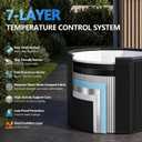 Portable Bathtub for Adults, Foldable Bathtub （41.3"L x 26.6"）Without Installation with Bottom Cotton Clip, Cold Plunge Tub Suitable for Bathing, Space-Saving, Black