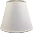 Royal Designs, Inc. Designer Empire Hardback Shade with Elegant Trim, HB-645-14WH-1, White, 8 x 14 x 11