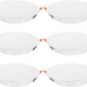 uxcell 6Pcs 230mm/9.1" Round Ceiling Cover Plate, LED Downlight Hole Trim Wall Hole Spring Mount Decorative Flat Cap Access Panel for 6.9-8.5 Inch Ceiling or Wall Openings, Matte White
