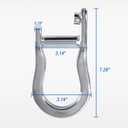 Front Recovery Tow Hooks Replacement for 2007-2019 Chevy Silverado GMC Sierra 1500 in Chrome Replace 84072462