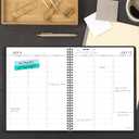 AT-A-GLANCE Planner 2026-2027 Weekly Academic 14-Month July-August, Quarter-Hourly Appointment Book, 8-1/4" x 11", Black (7095705)