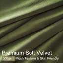 Olive Green Velvet Blackout Curtains 84 Inches 2 Panels Forest Green Elegant Vintage Pinch Pleated Drapes for Living Room Bedroom Thermal Soundproof Back Tab Window Panels,W40 x L84,Home Decor