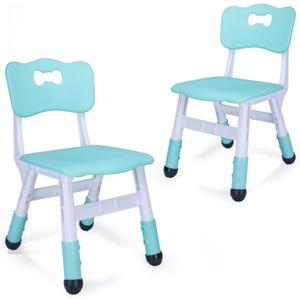 Adjustable Kid Chairs Indoor 3 Level Adjustable Suitable for Children Age 2-6. Maximum Load-Bearing 220LBS Suitable for Family Classroom and Nursery Child Seat Set (2-Pack-Mint Green)