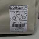 NICETOWN Living Room Completely Shaded Draperies, Privacy Protection & Noise Reducing Ring Top Drapes, Black Lined Insulated Window Treatment Blackout Curtain Panels (Beige, 2 Pieces, W37 x L84)