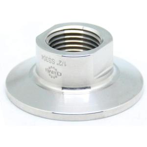 QiiMii Sanitary Female Threaded Pipe Fitting to 1.5 Inch Tri Clamp (OD 50.5mm Ferrule) (Pipe Size: 1/2" NPT)