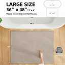 TYUU Large Bathroom Rugs Non Slip Washable Bath Rugs Super Absorbent Bathroom Rug Thin Quick Dry Low Pile Bath Mats, Beige 36"x48"