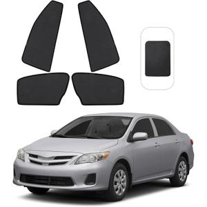 Front Side Half Window Shade Foldable Custom Fit for Toyota Corolla 2009-2013 Car Window Shades for Side Window Sun Shade UV Protection Heat Insulation for Camping Sleeping 4PCS