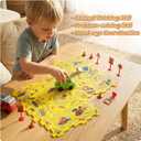 Plastic Puzzles for Kids Ages 3-5 with Toy Cars (Excavator + Dump Truck), Toddler Puzzle Track Car Play Set, Critical Thinking Educational Toys, Toys for 3 4 5 6 Year Old Boys Girls